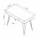 Coffee table Liverpool 75x40x53 cm, oak craf gold, white