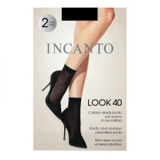 Incanto look 40 socks (2 pairs), black color (nero)