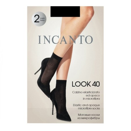 Incanto look 40 socks (2 pairs), black color (nero)