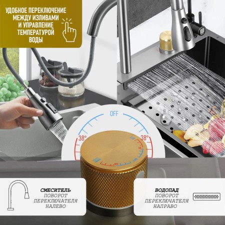 Zein M01, S = 3.0 and 0.7 mm, mixer, basket, cutting board, siphon, satin-7