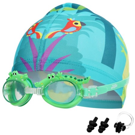 Set for swimming children's Onlytop "Africa": hat, glasses, berushi, nose clip-5