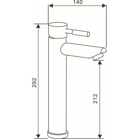 Sink mixer "RMS" SUS124-001F-2, 35 mm cartridge, stainless steel, satin-3