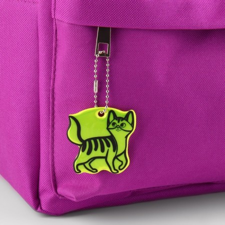 The reflective element "cat", bilateral, 4.9 × 4.9 cm, color mix-1