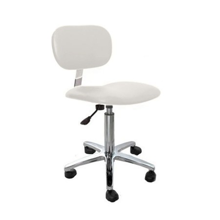 Senor+chair is low, 46 × 50 cm, pneumatic lift, five -pound chrome, white color-1