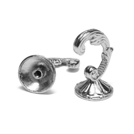 Hook for curtains ks002, one -rod, color chromium-5