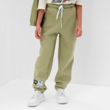 Children's pants Minaku: Crush, olive color, height 104 cm