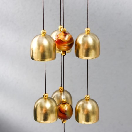 Wind Music Metal "Chinese Join coin" 7 bells 47x6 cm-2