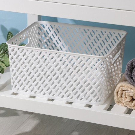 A basket for storage of an alternative "wicker", 35 × 29 × 17.5 cm, white color-4