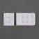 Flasp for a bra, 3 rows 2 hooks, 3.3 × 2.8 cm, 3.3 × 5 cm, 10 pcs, white color