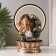 Table Polystone Fountain from the Network, Ganesha's backlight in gold near the waterfall - hand "25x20x34 cm