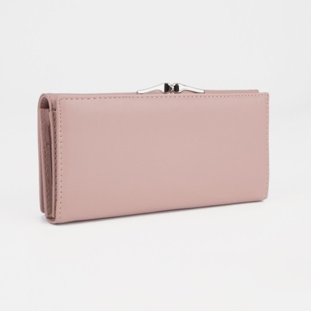 Women's wallet on magnets, pink color-1