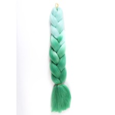 Zumba Kanecalon Two-color, corrugated, 60 cm, 100 g, color light blue/green (#by41)