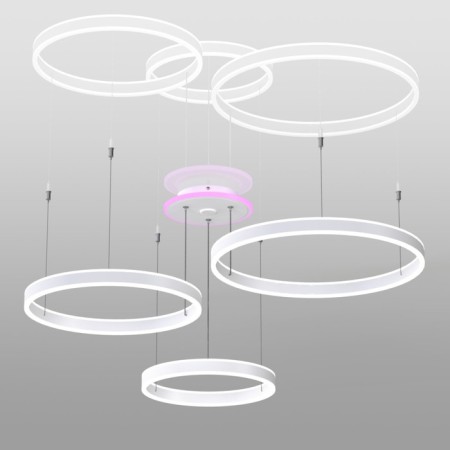 Suspended Citilux “duet Smart” CL719A700 85x93x25 cm, 3x60W, LED, white color-1