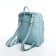 Women's backpack made of artificial leather with lightning, 3 pockets, blue color