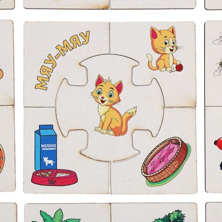 A set of puzzles - associations “Who, where he lives and what he eats”, 12 puzzles-2