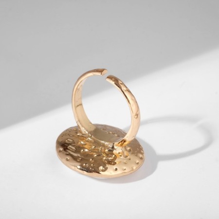 Ring "mother -in -law" circle, white color in gold, dimensionless-3