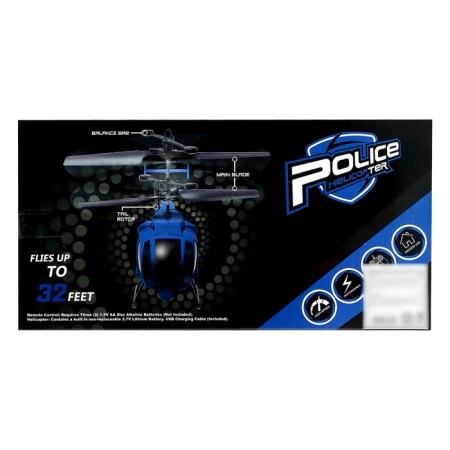 The radio -controlled “police” helicopter, blue color-8