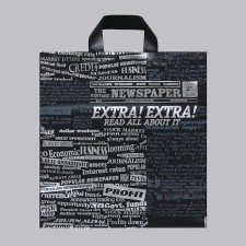 Polyethylene package with plastic handles 