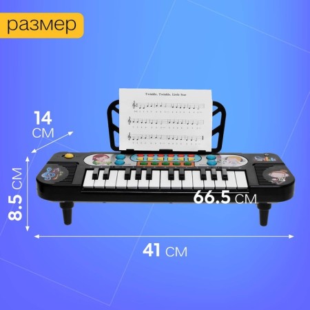 Synthesizer "Play and Sing", 25 keys, microphone, works from batteries-1