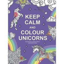 Antistress coloring for adults Keep Calm and Color Unicorns