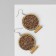 Earrings "School" Globe, beige-brown color in silver