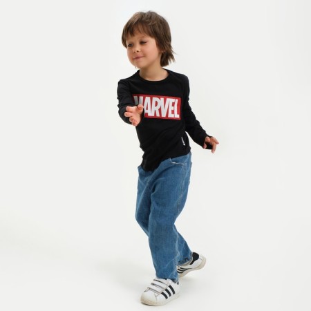 Marvel long sleeve T-shirt, height 86-92, black-4