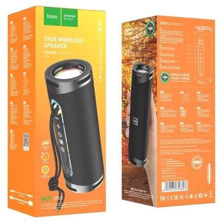 Portable column Hoco HC9, 10 W, Tue 5.1, FM, AUX, 1800 mAh, black-3
