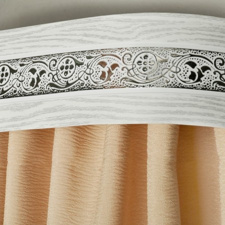 Three -cereal cornice "Ultracompact. Grace silver ”, 160 cm, with a decorative bar 7 cm, patina white-1