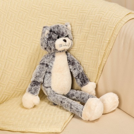 Soft toy "cat", 50 cm, gray color-1