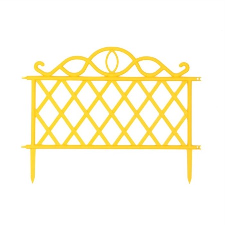 Decorative fence, 36 × 42 cm, plastic, yellow-5