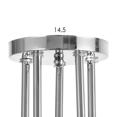 Mona chandelier 3x60W E27 chrome, black 53x53x28cm-7