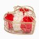 Gift set of soap white and red roses in the box, 6 pcs