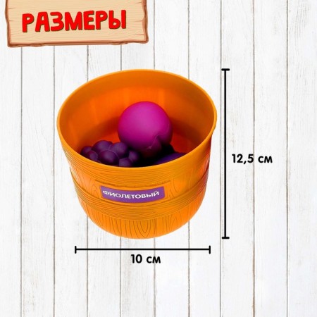 Набор для сортировки «Разноцветный урожай», по методике Монтессори-3