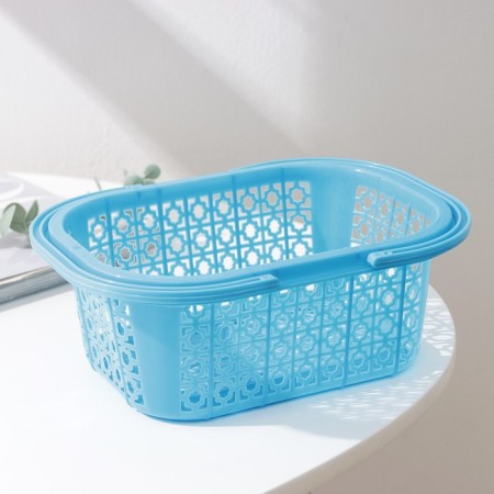 Storage basket with handles, 20.5 × 15.5 × 8 cm, color mix-1