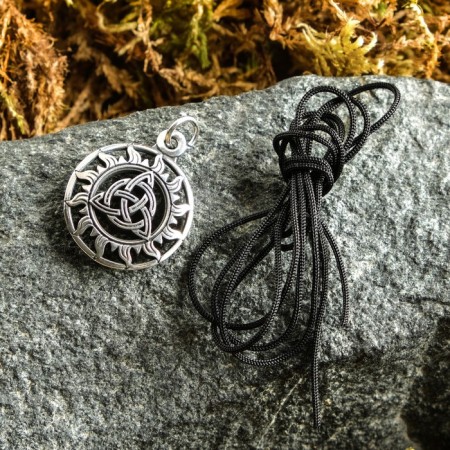 Trilav amulet, metal pudter, art casting-1