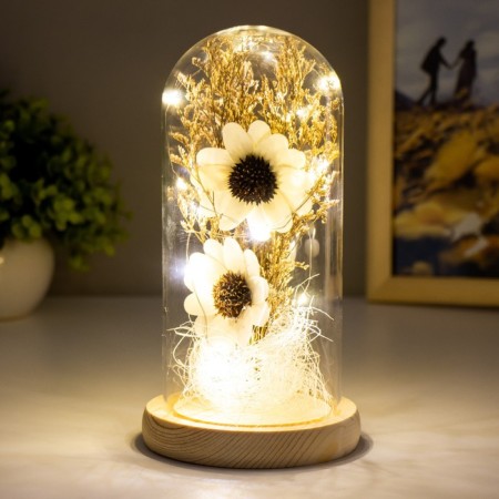 Nightlight "Flowers" LED from batteries 3HAAA 11x11x20 cm Risalux-2