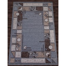 Rectangular carpet Merinos sierra albina, size 100x200 cm, color Blue-Brown 2