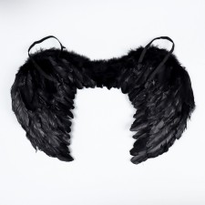 Angel wings, elastic band, black color