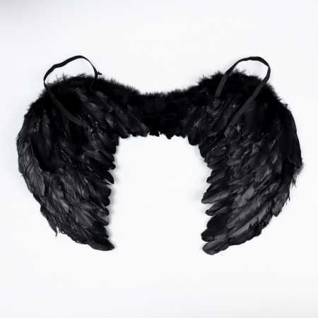 Angel wings, elastic band, black color