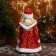 Santa Claus "in a red-gold fur coat with a pattern, with a staff" moves, 19x40 cm
