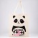 Chopper for children for a panda girl without lightning, without lining, beige color
