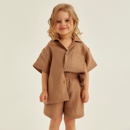 Costore children's home (shirt and shorts) SL Home P 28 (86-92), coffee