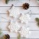 Christmas tree decoration "White Snowflake" (set 4 pcs) D-6.5 cm