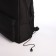 Young backpack from textiles with a zipper, USB, 5 pockets, black color