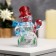Christmas tree toy "Snowman" 12 cm, batteries LR1133x3 (included), glow of multi (RGB)