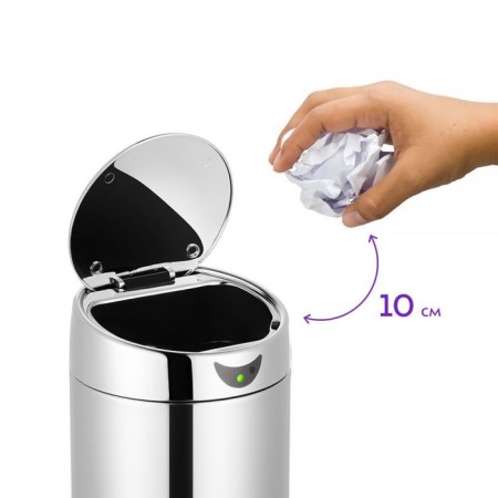 Kitfort touch bin KT-6018-2, 2 l, inner bucket 1 l, silver bucket-3