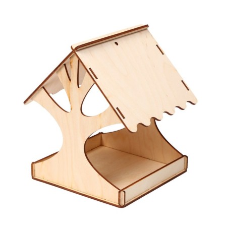 DIY wooden dirper designer for birds, 14.5 × 14.5 × 18 cm, Greengo-10