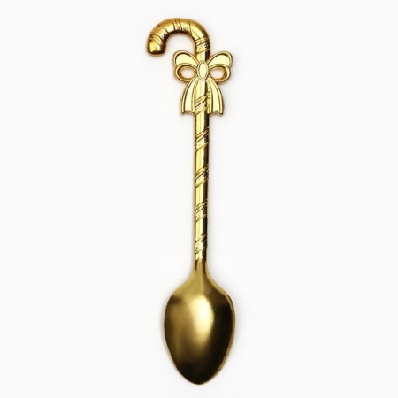 A teaspoon spoon with a former -year -old form of "Happy New Year", 11 x 3 cm-3