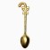 A teaspoon spoon with a former -year -old form of "Happy New Year", 11 x 3 cm