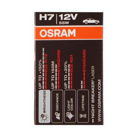 Car lamp Osram Night Breaker Laser +150%, H7, 12 V, 55 W, 64210NL-3